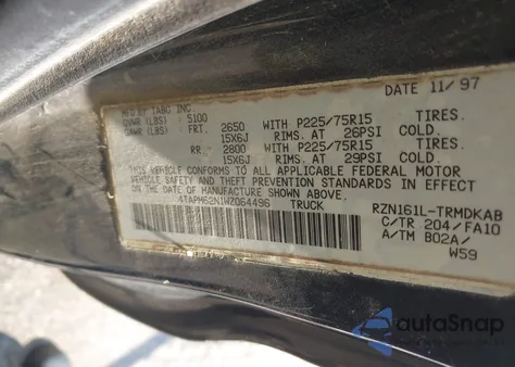 1998 Toyota Tacoma from USA, damaged, VIN 4TAPM62N1WZ064496